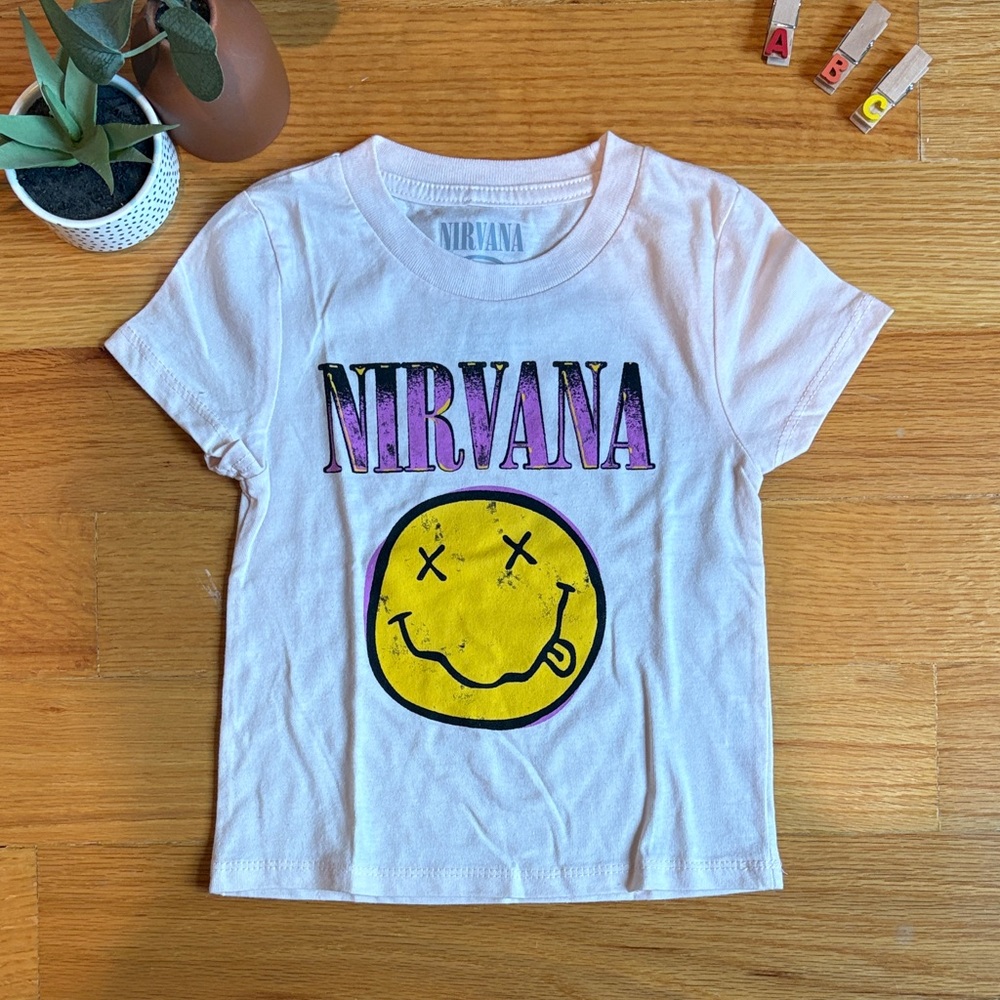 4/$21 Pale Pink NIRVANA Kids T-Shirt